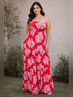 chinese dress ladies Anthropologie Floral Printed Maxi Dress